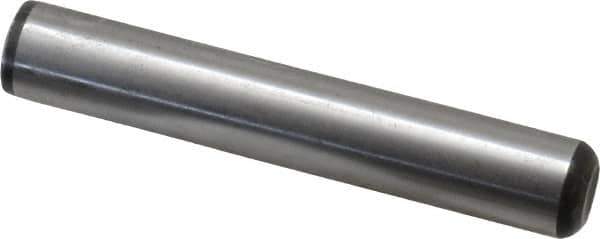 Value Collection - 1/2" Diam x 3" Pin Length Grade 8 Alloy Steel Standard Dowel Pin - C 50-58 Hardness, 51,000 Lb Breaking Strength, 1 Beveled & 1 Rounded End - Eagle Tool & Supply