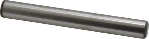Value Collection - 1/2" Diam x 4" Pin Length Grade 8 Alloy Steel Standard Dowel Pin - C 50-58 Hardness, 51,000 Lb Breaking Strength, 1 Beveled & 1 Rounded End - Eagle Tool & Supply