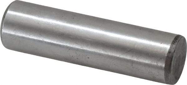 Value Collection - 5/8" Diam x 2-1/4" Pin Length Grade 8 Alloy Steel Standard Dowel Pin - C 50-58 Hardness, 79,800 Lb Breaking Strength, 1 Beveled & 1 Rounded End - Eagle Tool & Supply