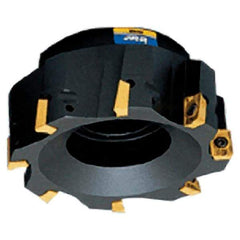 Iscar - 3 Inserts, 40mm Cut Diam, 16mm Arbor Diam, 14.3mm Max Depth of Cut, Indexable Square-Shoulder Face Mill - 0/90° Lead Angle, 40mm High, AD.. 15.. Insert Compatibility, Series Heli2000 - Eagle Tool & Supply