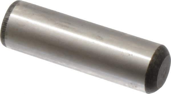 Value Collection - 3/4" Diam x 2-1/2" Pin Length Grade 8 Alloy Steel Standard Dowel Pin - C 50-58 Hardness, 114,000 Lb Breaking Strength, 1 Beveled & 1 Rounded End - Eagle Tool & Supply