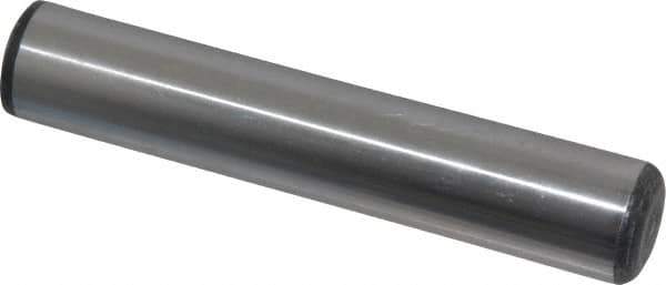 Value Collection - 3/4" Diam x 4" Pin Length Grade 8 Alloy Steel Standard Dowel Pin - C 50-58 Hardness, 114,000 Lb Breaking Strength, 1 Beveled & 1 Rounded End - Eagle Tool & Supply