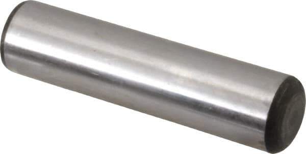 Value Collection - 7/8" Diam x 3-1/2" Pin Length Grade 8 Alloy Steel Standard Dowel Pin - C 50-58 Hardness, 156,000 Lb Breaking Strength, 1 Beveled & 1 Rounded End - Eagle Tool & Supply