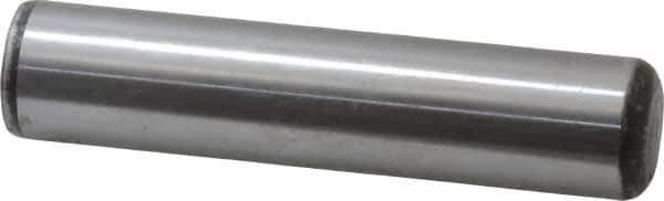 Value Collection - 7/8" Diam x 4" Pin Length Grade 8 Alloy Steel Standard Dowel Pin - C 50-58 Hardness, 156,000 Lb Breaking Strength, 1 Beveled & 1 Rounded End - Eagle Tool & Supply