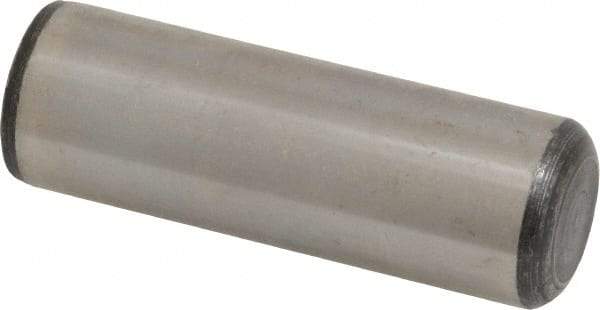 Value Collection - 1" Diam x 3" Pin Length Grade 8 Alloy Steel Standard Dowel Pin - C 50-58 Hardness, 204,000 Lb Breaking Strength, 1 Beveled & 1 Rounded End - Eagle Tool & Supply
