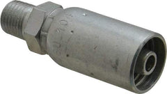 Eaton - 1/4-18 NPT Straight Hydraulic Hose Fitting - 3/8" Hose Diam - Eagle Tool & Supply