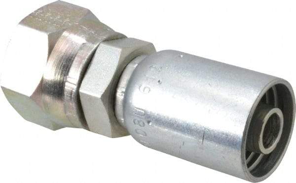 Eaton - 1-1/16-12 SAE Straight Hydraulic Hose Fitting - 1/2" Hose Diam - Eagle Tool & Supply