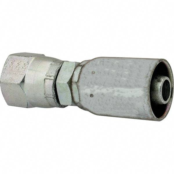 Eaton - 9/16-18 SAE Straight Hydraulic Hose Fitting - 3/8" Hose Diam - Eagle Tool & Supply