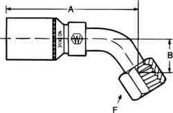 Eaton - 1 - 7/16-12 Thread Hydraulic Hose Elbow - 1" Hose Diam - Eagle Tool & Supply