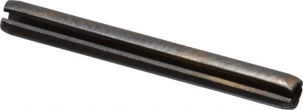 Made in USA - 3/32" Diam x 7/8" Long Slotted Spring Pin - Grade 1070-1090 Alloy Steel, Black Oxide Finish - Eagle Tool & Supply