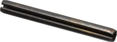 Made in USA - 3/32" Diam x 7/8" Long Slotted Spring Pin - Grade 1070-1090 Alloy Steel, Black Oxide Finish - Eagle Tool & Supply