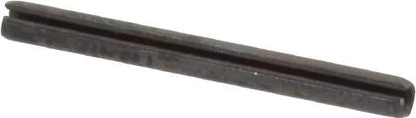 Made in USA - 3/32" Diam x 1" Long Slotted Spring Pin - Grade 1070-1090 Alloy Steel, Black Oxide Finish - Eagle Tool & Supply