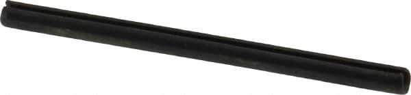 Made in USA - 3/32" Diam x 1-1/2" Long Slotted Spring Pin - Grade 1070-1090 Alloy Steel, Black Oxide Finish - Eagle Tool & Supply