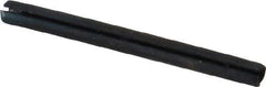 Made in USA - 1/16" Diam x 3/4" Long Slotted Spring Pin - Grade 1070-1090 Alloy Steel, Black Oxide Finish - Eagle Tool & Supply