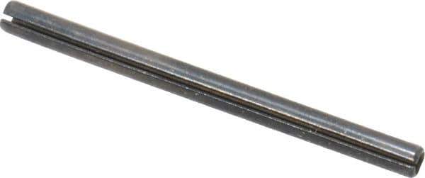 Made in USA - 1/16" Diam x 7/8" Long Slotted Spring Pin - Grade 1070-1090 Alloy Steel, Black Oxide Finish - Eagle Tool & Supply