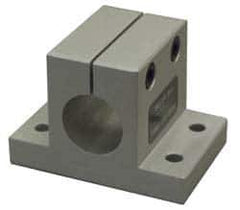 80/20 Inc. - 1 Inch Wide x 2-1/8 Inch High x 3 Inch Deep Double Horizontal Base - 1.004 Inch Hole x 0.257 Inch Bolt Hole Diameter - Eagle Tool & Supply