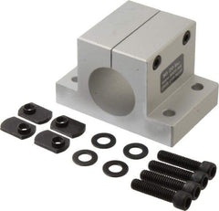 80/20 Inc. - 1-1/2 Inch Wide x 2-1/2 Inch High x 3-7/8 Inch Deep Double Horizontal Base - 1.505 Inch Hole x 0.328 Inch Bolt Hole Diameter - Eagle Tool & Supply