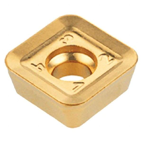 Iscar - QDMT120524 M Grade IC908 Carbide Milling Insert - TiAlN Finish, 0.197" Thick, 1/2" Inscribed Circle, 2.4mm Corner Radius - Eagle Tool & Supply