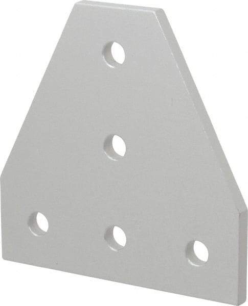 80/20 Inc. - 3" Wide, 3" High, Open Shelving 5 Hole Tee Plate - Aluminum, Use with Series 10 & Bolt Kit 3393 - Eagle Tool & Supply
