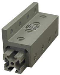 80/20 Inc. - 1-5/8" Wide, 1.968" High, Open Shelving Accessory/Component - Aluminum, 4" Long, 4" Deep, Use with Series 10 - 1010 Extrusion - Eagle Tool & Supply