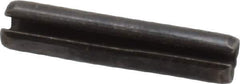 Made in USA - 1/8" Diam x 5/8" Long Slotted Spring Pin - Grade 1070-1090 Alloy Steel, Black Oxide Finish - Eagle Tool & Supply