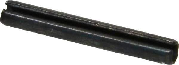Made in USA - 1/8" Diam x 7/8" Long Slotted Spring Pin - Grade 1070-1090 Alloy Steel, Black Oxide Finish - Eagle Tool & Supply