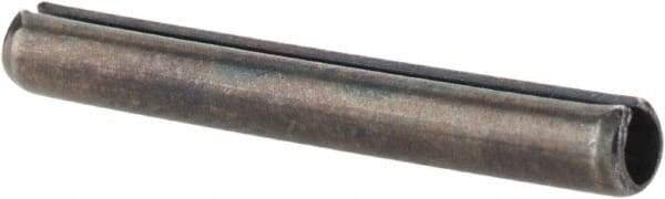 Made in USA - 1/8" Diam x 1" Long Slotted Spring Pin - Grade 1070-1090 Alloy Steel, Black Oxide Finish - Eagle Tool & Supply