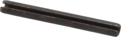 Made in USA - 1/8" Diam x 1-1/8" Long Slotted Spring Pin - Grade 1070-1090 Alloy Steel, Black Oxide Finish - Eagle Tool & Supply