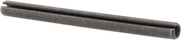 Made in USA - 1/8" Diam x 1-1/2" Long Slotted Spring Pin - Grade 1070-1090 Alloy Steel, Black Oxide Finish - Eagle Tool & Supply