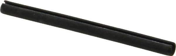 Made in USA - 1/8" Diam x 1-5/8" Long Slotted Spring Pin - Grade 1070-1090 Alloy Steel, Black Oxide Finish - Eagle Tool & Supply