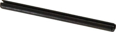 Made in USA - 1/8" Diam x 1-3/4" Long Slotted Spring Pin - Grade 1070-1090 Alloy Steel, Black Oxide Finish - Eagle Tool & Supply