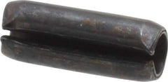 Made in USA - 3/16" Diam x 1/2" Long Slotted Spring Pin - Grade 1070-1090 Alloy Steel, Black Oxide Finish - Eagle Tool & Supply