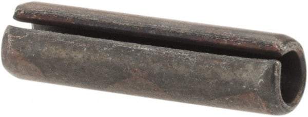 Made in USA - 3/16" Diam x 3/4" Long Slotted Spring Pin - Grade 1070-1090 Alloy Steel, Black Oxide Finish - Eagle Tool & Supply