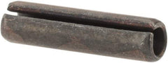 Made in USA - 3/16" Diam x 3/4" Long Slotted Spring Pin - Grade 1070-1090 Alloy Steel, Black Oxide Finish - Eagle Tool & Supply