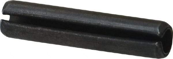 Made in USA - 3/16" Diam x 7/8" Long Slotted Spring Pin - Grade 1070-1090 Alloy Steel, Black Oxide Finish - Eagle Tool & Supply
