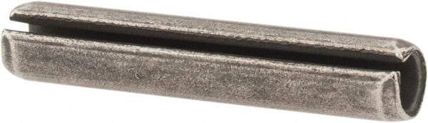 Made in USA - 3/16" Diam x 1" Long Slotted Spring Pin - Grade 1070-1090 Alloy Steel, Black Oxide Finish - Eagle Tool & Supply