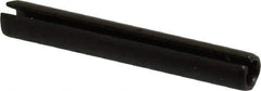 Made in USA - 3/16" Diam x 1-3/8" Long Slotted Spring Pin - Grade 1070-1090 Alloy Steel, Black Oxide Finish - Eagle Tool & Supply