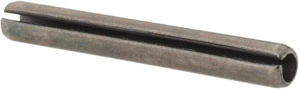 Made in USA - 3/16" Diam x 1-1/2" Long Slotted Spring Pin - Grade 1070-1090 Alloy Steel, Black Oxide Finish - Eagle Tool & Supply
