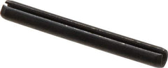 Made in USA - 3/16" Diam x 1-5/8" Long Slotted Spring Pin - Grade 1070-1090 Alloy Steel, Black Oxide Finish - Eagle Tool & Supply