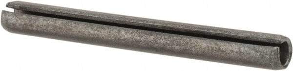 Made in USA - 3/16" Diam x 1-3/4" Long Slotted Spring Pin - Grade 1070-1090 Alloy Steel, Black Oxide Finish - Eagle Tool & Supply