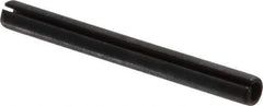 Made in USA - 3/16" Diam x 1-7/8" Long Slotted Spring Pin - Grade 1070-1090 Alloy Steel, Black Oxide Finish - Eagle Tool & Supply