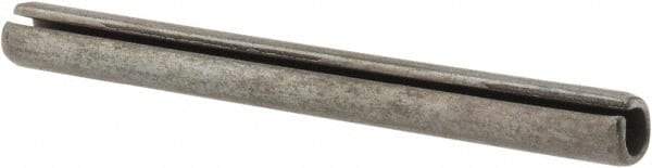 Made in USA - 3/16" Diam x 2" Long Slotted Spring Pin - Grade 1070-1090 Alloy Steel, Black Oxide Finish - Eagle Tool & Supply