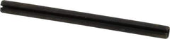 Made in USA - 3/16" Diam x 2-1/2" Long Slotted Spring Pin - Grade 1070-1090 Alloy Steel, Black Oxide Finish - Eagle Tool & Supply