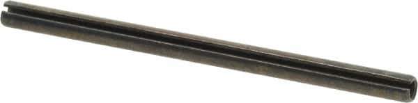 Made in USA - 3/16" Diam x 3" Long Slotted Spring Pin - Grade 1070-1090 Alloy Steel, Black Oxide Finish - Eagle Tool & Supply