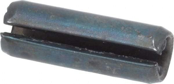 Made in USA - 1/4" Diam x 3/4" Long Slotted Spring Pin - Grade 1070-1090 Alloy Steel, Black Oxide Finish - Eagle Tool & Supply