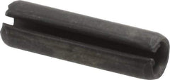 Made in USA - 1/4" Diam x 7/8" Long Slotted Spring Pin - Grade 1070-1090 Alloy Steel, Black Oxide Finish - Eagle Tool & Supply