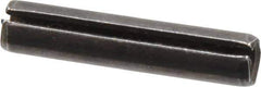 Made in USA - 1/4" Diam x 1-1/4" Long Slotted Spring Pin - Grade 1070-1090 Alloy Steel, Black Oxide Finish - Eagle Tool & Supply