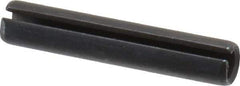 Made in USA - 1/4" Diam x 1-3/8" Long Slotted Spring Pin - Grade 1070-1090 Alloy Steel, Black Oxide Finish - Eagle Tool & Supply