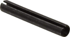 Made in USA - 1/4" Diam x 1-5/8" Long Slotted Spring Pin - Grade 1070-1090 Alloy Steel, Black Oxide Finish - Eagle Tool & Supply