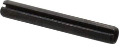 Made in USA - 1/4" Diam x 1-3/4" Long Slotted Spring Pin - Grade 1070-1090 Alloy Steel, Black Oxide Finish - Eagle Tool & Supply